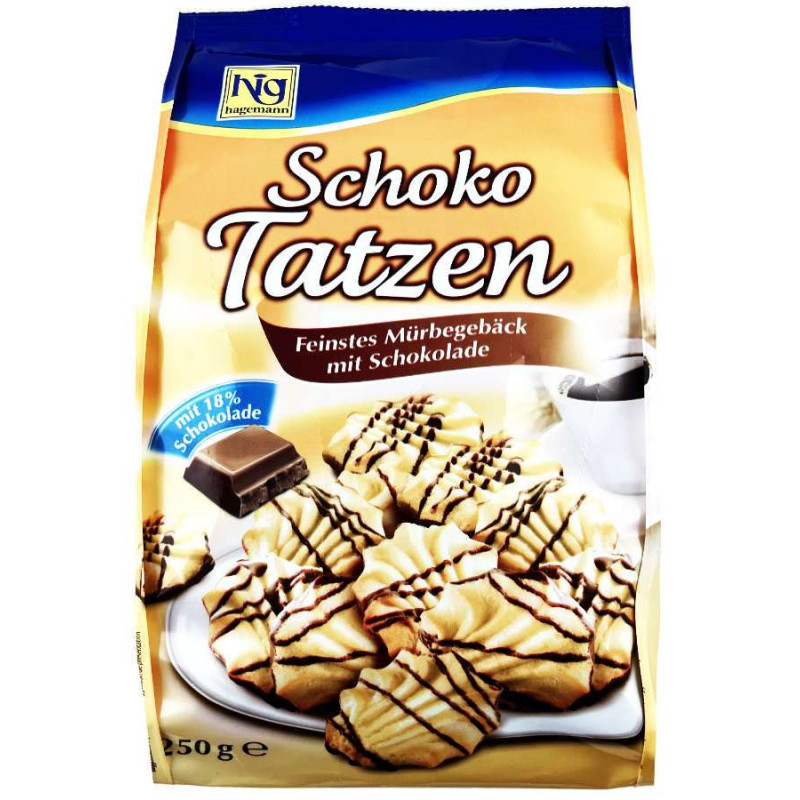 G&G Schoko Tatzen cepumi ar šokolādi 250g