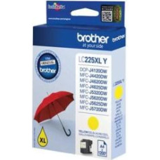 Brother Aksesuāri un izejmateriāli Brother  LC225XLY Ink Cartridge, Yellow