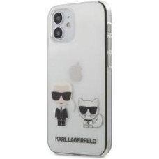 Karl Lagerfeld Aizmugurējais vāciņš Karl Lagerfeld Apple iPhone 12 mini 5.4'' PC/TPU Karl &Choupette Cover Transparent