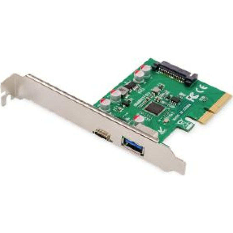 Digitus Parveidotājs Digitus  PCIe card, USB-C 3.1 Gen 2, 10Gpbs, USB-A 3.1