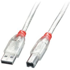 Lindy Kabelis LINDY  CABLE USB2 A-B 2M/TRANSPARENT 41753