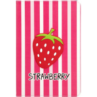 Ilike Maciņš grāmata iLike Samsung Galaxy Tab A8 10.5 (2021) Tablet Case Design SM-X200/SM-X205 Strawberry
