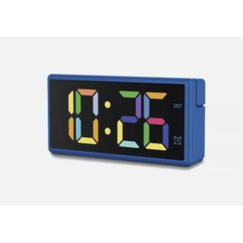 Hama Sienas pulksteņi un pulksteņi interjeram Hama  Digital Alarm Clock «Ibiza», Multicol. Screen, with USB Charging Function Blue