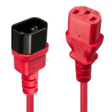 Lindy Parveidotājs LINDY  CABLE POWER IEC EXTENSION 0.5M/RED 30476