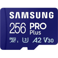 Samsung Atmiņas kartes Samsung  microSD Card Pro Plus 256 GB, MicroSDXC, Flash memory class 10