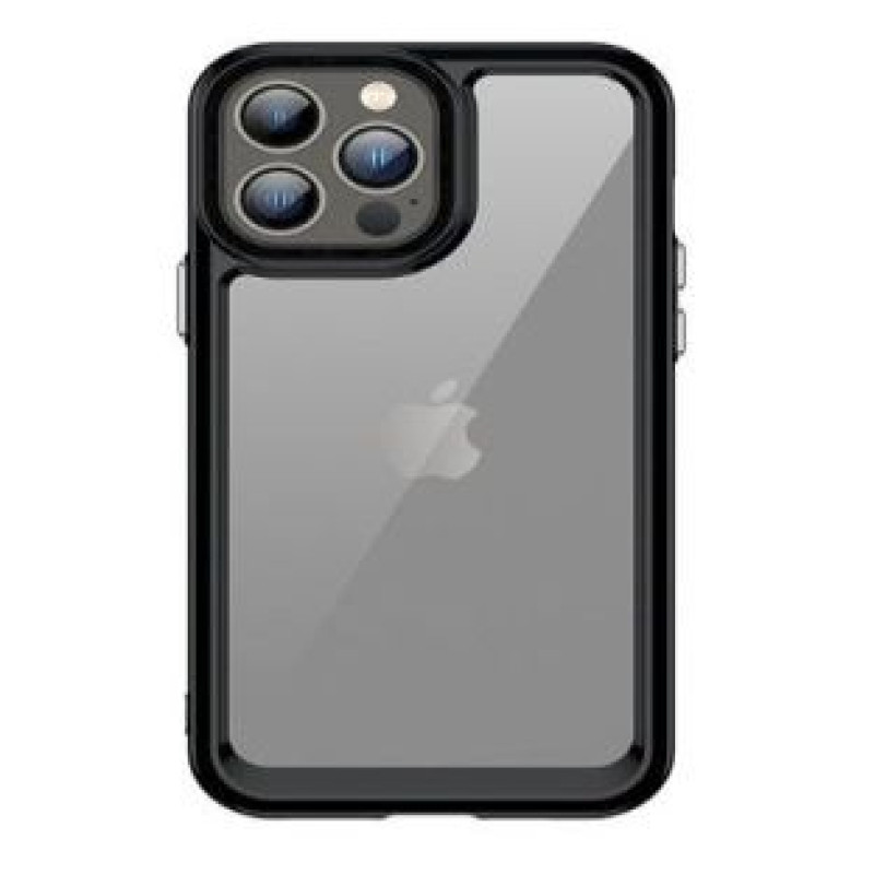 Ilike Aizmugurējais vāciņš iLike - iPhone 13 Pro hard cover with gel frame Transparent Black