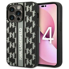 Karl Lagerfeld Aizmugurējais vāciņš Karl Lagerfeld Apple iPhone 14 Pro Max 6.7 Monogram Stripe Grey