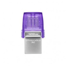 Kingston Zibatmiņa Kingston  DataTraveler DT Micro Duo 3C 128 GB, USB Type-C and Type-A, Purple