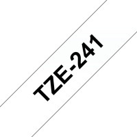 Brother Aksesuāri un izejmateriāli Brother  TZ-241 Laminated Tape Black on White, TZe, 8 m, 1.8 cm