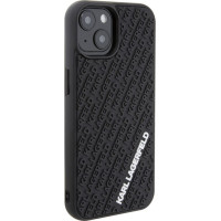 Karl Lagerfeld Aizmugurējais vāciņš Karl Lagerfeld Apple iPhone 15 HC 3D MULTI LOGO Black
