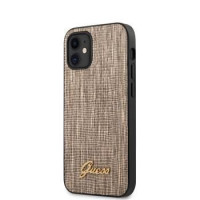 Guess Aizmugurējais vāciņš Guess Apple iPhone 12 mini 5.4'' Lizard Cover Gold