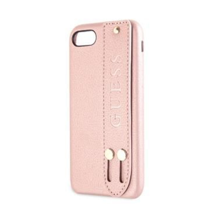 Guess Aizmugurējais vāciņš Guess  iPhone 7/8/SE2020 Saffiano Strap Case Rose