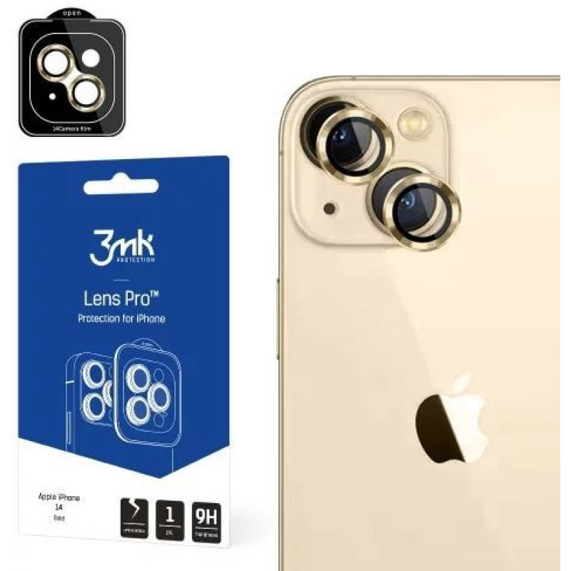 3MK Aizsargstikls 3MK Apple iPhone 14 - Lens Protection Pro Gold