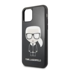 Guess Aizmugurējais vāciņš Guess Apple iPhone 11 Pro Glitter Iconic Body Cover Black