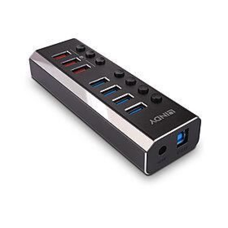 Lindy Parveidotājs LINDY  I/O HUB USB3 4PORT+3CHARGE/43371