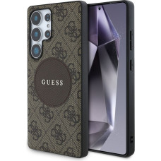 Guess Aizmugurējais vāciņš Guess Samsung Galaxy S25 Ultra Etui 4G Round Patch Classic Logo MagSafe Brown