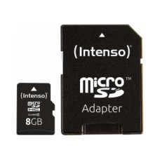 Intenso Cita datorprece Intenso  MEMORY MICRO SDHC 8GB C10/W/ADAPTER 3413460