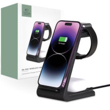 Tech-Protect Adapteris Tech-Protect  Tech-Protect A8 10W inductive charger in the form of a 3-in-1 stand for smartphone / headphones / smartwatch - black
