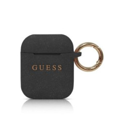 Guess Maciņš austiņām Guess - Silicone Case for AirPods 1/2 Black