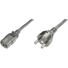 Digitus Kabelis Digitus  Power Cord, Schuko (CEE 7/7) - C13 M/F, H05VVF3G 0.75qmm 1.2 m, Black