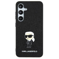Karl Lagerfeld Aizmugurējais vāciņš Karl Lagerfeld Samsung Galaxy A55 A556 czarny/black hardcase Fixed Glitter Ikonik Logo Metal Pin