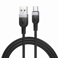 Hoco Kabelis Hoco  X109 Energy silicone charging data cable Type-C(L=1M) Black