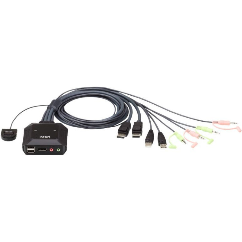 Aten Serveru  - Citi piederumi Aten  USB DisplayPort Cable with Remote Port Selector CS22DP 2-Port KVM Switch