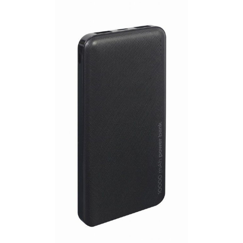 Gembird Ārējais akumulators Gembird  Power Bank 	PB10-02 10000 mAh, Black, 12 W