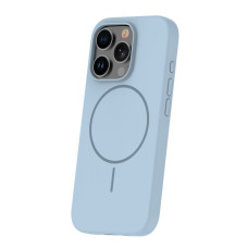 Ilike Aizmugurējais vāciņš iLike Apple iPhone 16 Pro Max Soft Touch Silicone case With Magnetic Light Blue