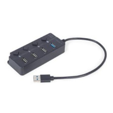 Gembird Parveidotājs Gembird  I/O HUB USB3 4PORT/UHB-U3P1U2P3P-01