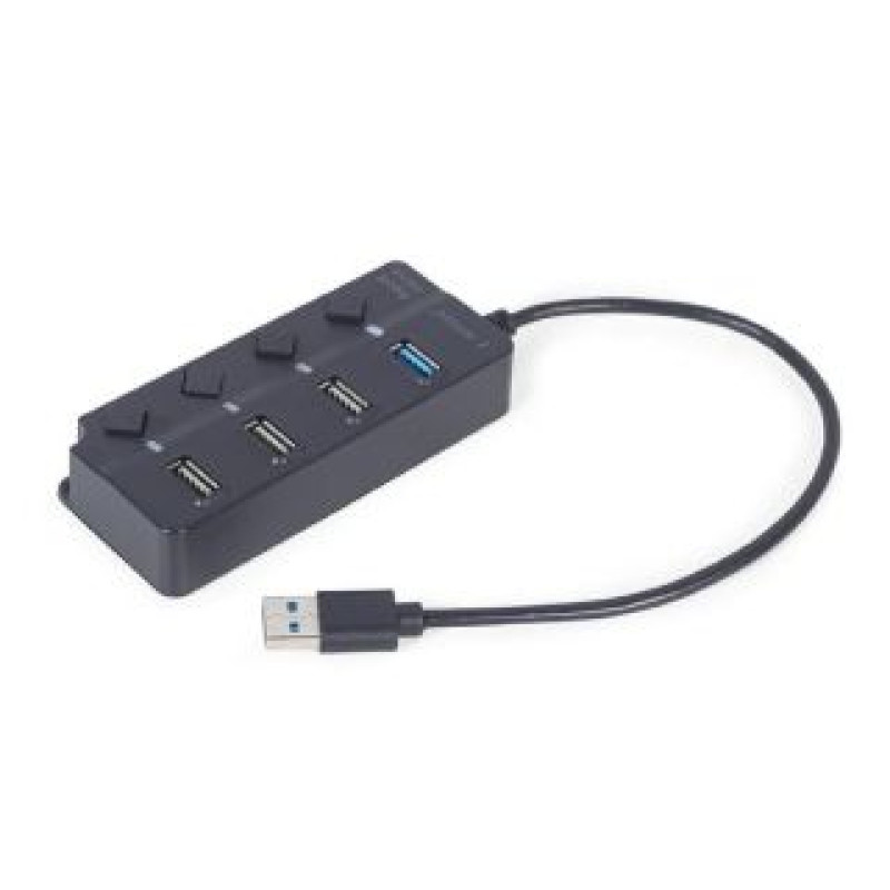 Gembird Parveidotājs Gembird  I/O HUB USB3 4PORT/UHB-U3P1U2P3P-01