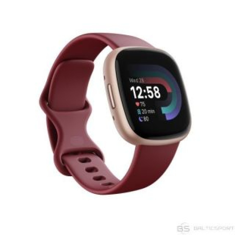 Fitbit Viedpulksteni Fitbit  Versa 4 Smart watch, NFC, GPS (satellite), AMOLED, Touchscreen, Heart rate monitor, Activity monitoring 24/7, Waterproof, Bluetooth, Wi-Fi, Beet Juice/Copper Rose