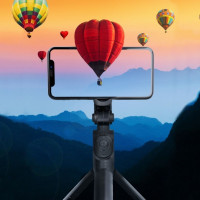 OEM Selfie nūja OEM  Selfie stick with wireless remote control tripod SSTR-12 black