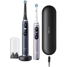 Oral-B Zobu birste Oral-B  Electric Toothbrush iO 9 Series Duo Rechargeable, For adults, Number of brush heads included 2, Black Onyx/Rose, Number of teeth brushing modes 7