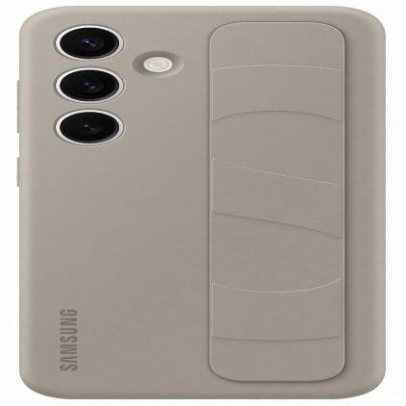 Samsung Aizmugurējais vāciņš Samsung - EF-GS921CUE Samsung Standing Grip Cover for Galaxy S24 Taupe