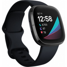 Fitbit Viedpulksteni Fitbit - Sense Graphite Stainless Steel Carbon Black