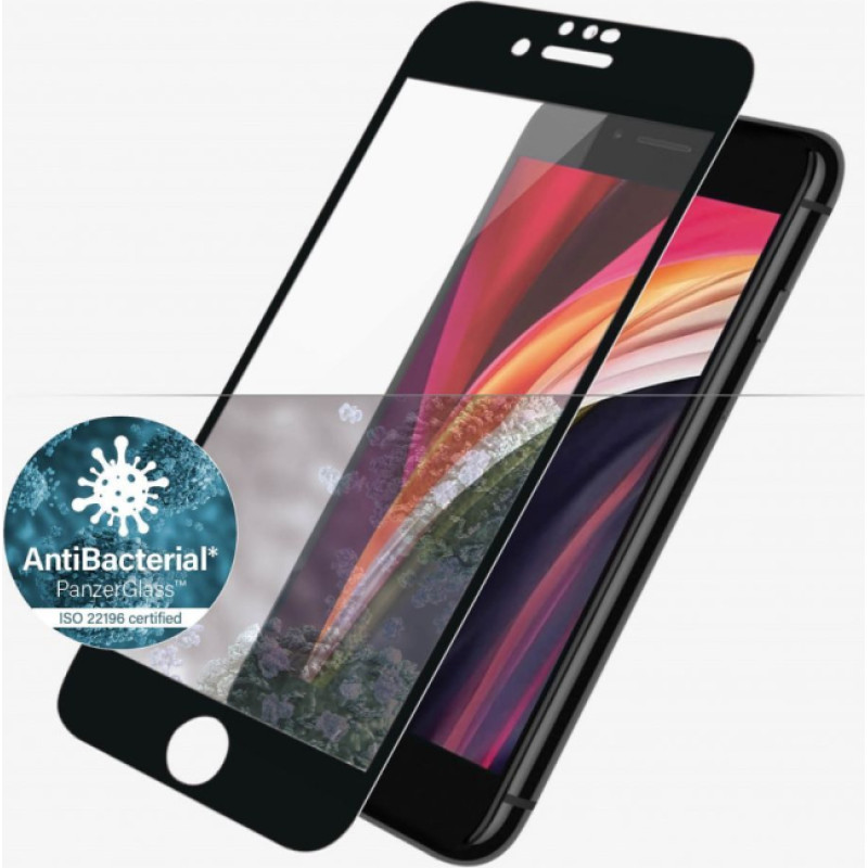 Panzerglass Aizmugurējais vāciņš PanzerGlass  Apple, iPhone 6/6s/7/8/SE 2020, Hybrid glass, Black,  Screen Protector