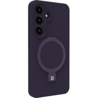 Evelatus Aizmugurējais vāciņš Evelatus Samsung Galaxy S25 Premium Magnetic with Stand Soft Touch Silicone Case Purple