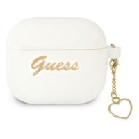 Guess Aizmugurējais vāciņš Guess Apple AirPods 3 cover Silicone Charm Heart Collection White