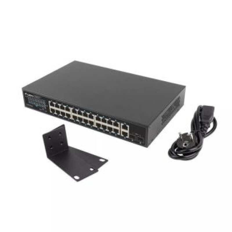 Lanberg Nevadāms centrmezgls Lanberg  LANBERG switch PoE+ 24x 1GB 2x SFP 360W