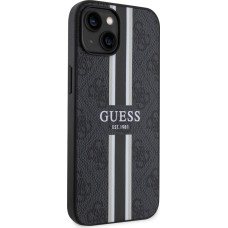 Guess Aizmugurējais vāciņš Guess Apple iPhone 15 Case Cover 4G Printed Stripes Black