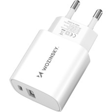 Wozinsky Adapteris Wozinsky  Wozinsky WGWCW USB-A USB-C 20W wall charger - white
