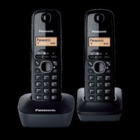 Panasonic Telefona aparāts Panasonic  Cordless KX-TG1612FXH Black, Caller ID, Wireless connection, Phonebook capacity 50 entries, Built-in display, Conference call