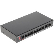 Dahua Nevadāms centrmezgls DAHUA  Switch||PFS3010-8GT-96|Desktop/pedestal|Rack|8x10Base-T / 100Base-TX / 1000Base-T|PoE ports 8|96 Watts|DH-PFS3010-8GT-96-V2