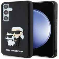 Karl Lagerfeld Aizmugurējais vāciņš Karl Lagerfeld Samsung Galaxy S24 Hardcase 3D Rubber Karl&Choupette Black
