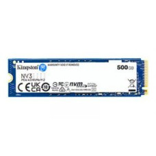 Kingston Cietais disks SSD Kingston  SSD | NV3 | 500 GB | SSD form factor M.2 2280 | Solid-state drive interface PCIe NVMe Gen 4.0 (x4) | Read speed 5000 MB/s | Write speed 3000 MB/s