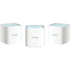 D-Link Rūteris D-link  EAGLE PRO AI AX1500 Mesh System M15-3 (3-pack) 802.11ax, 1200+300  Mbit/s, 10/100/1000 Mbit/s, Ethernet LAN (RJ-45) ports 1, Mesh Support Yes, MU-MiMO Yes, Antenna type 2 x 2.4G WLAN Internal Antenna, 2 x 5G WLAN Internal Antenna