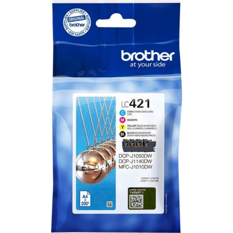 Brother Aksesuāri un izejmateriāli Brother  LC421VALDR | Ink Cartridges | Black, cyan, magenta, yellow