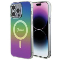 Guess Aizmugurējais vāciņš Guess Apple iPhone 15 Pro HC IML MAGSAFE IRIDESCENT Black