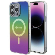 Guess Aizmugurējais vāciņš Guess Apple iPhone 15 Pro HC IML MAGSAFE IRIDESCENT Black
